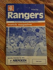 Rangers V Aberdeen 16th December 1972 L12