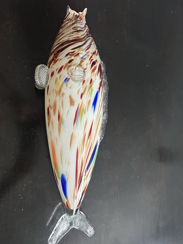 Vintage glass fish multi - glass,