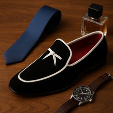 Rossellini Men's Black Suede