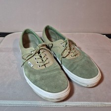 Vans green suede and textile mens shoes. US 11 or UK 10. Classic casual sneakers