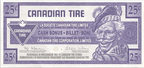 Vintage canadian tire money - money, 25
