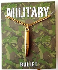 Military bullet necklace - necklace, with
