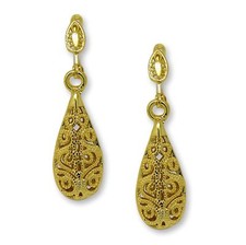 9ct yellow gold plated - gold, dangle