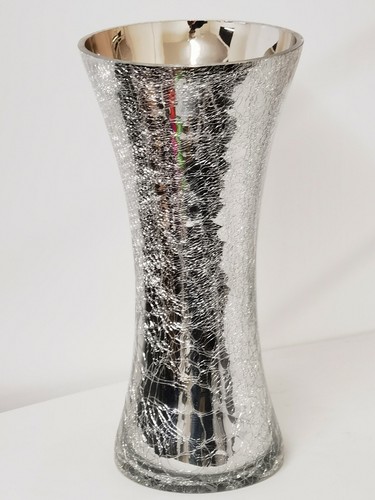 Crackle vase silver - crackle,