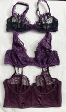 3 x PRIMARK 34B unpadded LACE