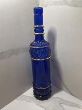 Cobalt Blue Glass Wine Bottle