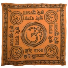 Large orange aum wall - om,