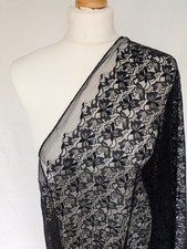 Delicate Lace Fabric Black -