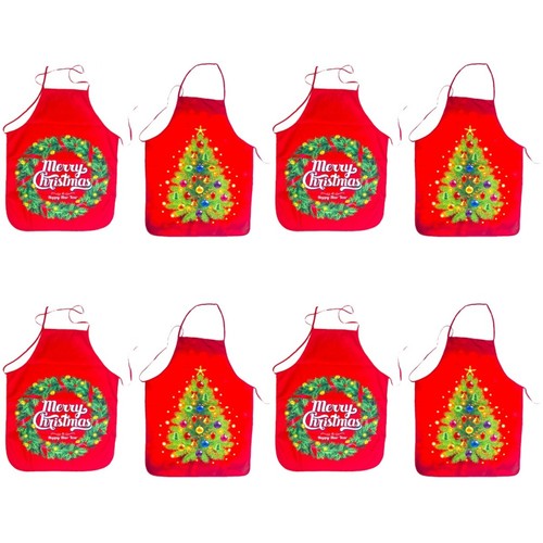 Christmas red aprons - red,