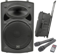 QTX QR15PABT 15” Portable PA Speaker System With Bluetooth & Wireless Microphone