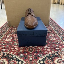 John White Leather Weave Shoe