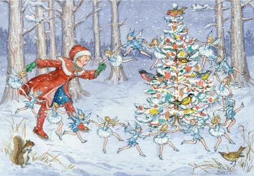 Vintage christmas card snow - vintage,