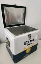 Official Corona 12 Beer Capacity Strong Aluminium Retro Cooler Ice Box Accessory