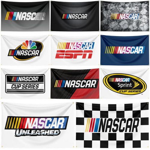 Nascar auto racing flag wall - nascar,