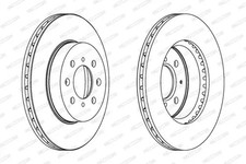 2x Brake disc Vented DDF492C FERODO for ROVER HONDA LOTUS MG