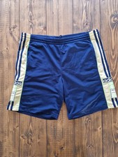 Adidas Originals Vintage Adibreak Shorts With Side Poppers Size XL Blue & Green