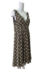 J TAYLOR Dress Size Large 16 Grey Brown Polka Dot Debenhams Chiffon Womens EU44