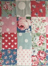 USED 90cm x 45cm Wide Cath Kidston Patchwork Floral Lightweight Cotton Fabric