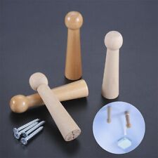 2Pcs Wood Pegs Hook Coat