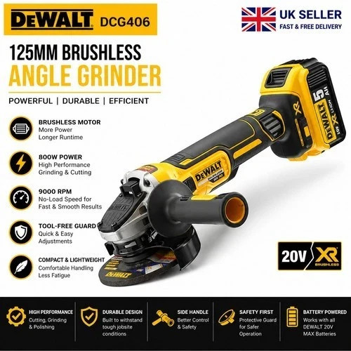 Dewalt dcg406 125mm angle - dcg406,