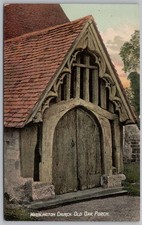 WARBLINGTON Hampshire Old Oak Porch of the Church Postcard