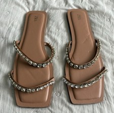 Zara Diamonds Flat Sandals