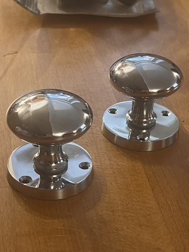 Chrome round internal door - chrome,