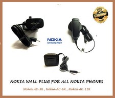 100% Genuine Wall mains thin Pin Micro AC-3X /AC-6X / AC-18X for Nokia 106 1650