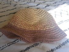 Ladies NEXT sun hat M/L pink and cream NEW