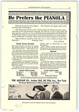 c1910 THE AEOLIAN CO PIANOLA PIANO ADVERTISING FULL PAGE PRINT AD Z6226