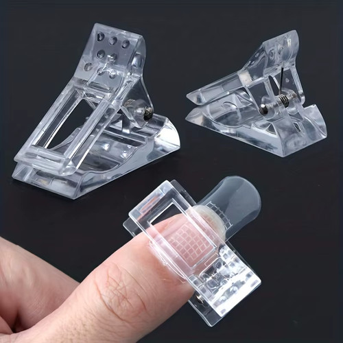 Acrylic nail clip - clip, transparent