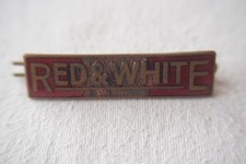 Red & White Enamel Bus Badge