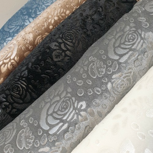 Roses floral embossed velvet - roses,
