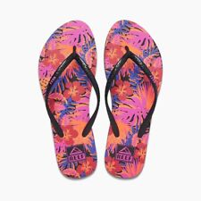 Reef Seaside Prints Flip Flop Hibiscus Coral Ladies womens sandals UK 8 -9 -10