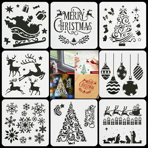 Layering christmas stencils - layering,