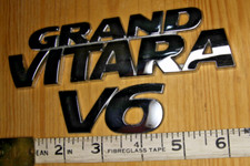 Suzuki Grand Vitara Trunk Tailgate Boot lid Emblem badges + V6 logo chrome rear