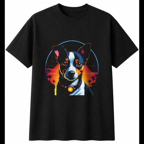 Colourful rat terrier - rat, in