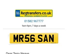 Personal Private Registration Cherished Number Car Registration