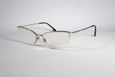 Versace Eyeglasses 1261-B Womens Gold 1252 Semi-Rimless Metal Glasses Frames