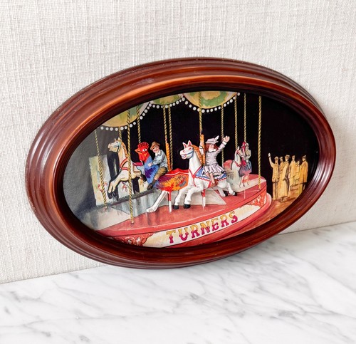 Vintage fairground carousel - vintage,