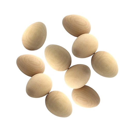 10x wooden blank eggs - blank,