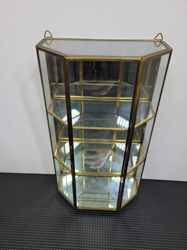 Glass with brass hanging curio - glass,