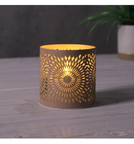 Solar powered cut out taupe - cut,