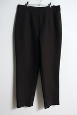 Principles Petite Womens Vintage Jacquard Trousers - Brown - Size 14 (i52)