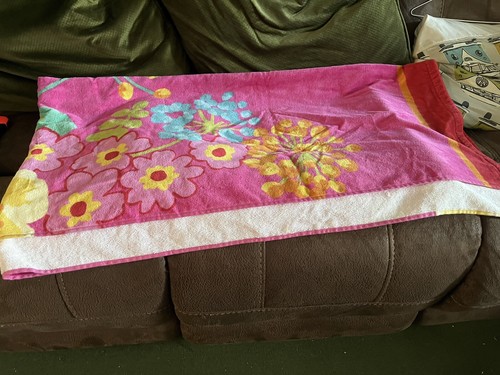 Large floral beach towel - beach,