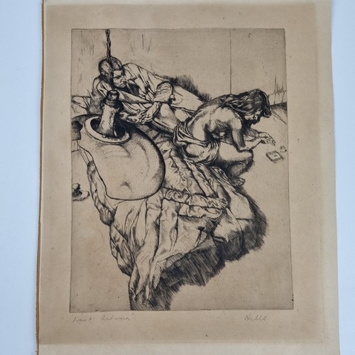 Vintage signed etching hills - vintage,