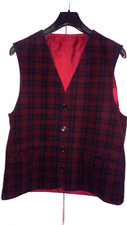 GURTEEN WOOL BLEND CHECK MENS WAISTCOAT SIZE 40