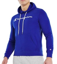 Champion Hoodie Mens 2XL Hooded Sweatshirt Fleece Top BLUE