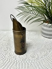 Vintage Brass Fireplace Match Holder