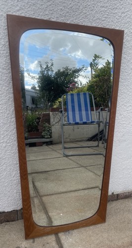 Tapered edge solid teak mirror - tapered,